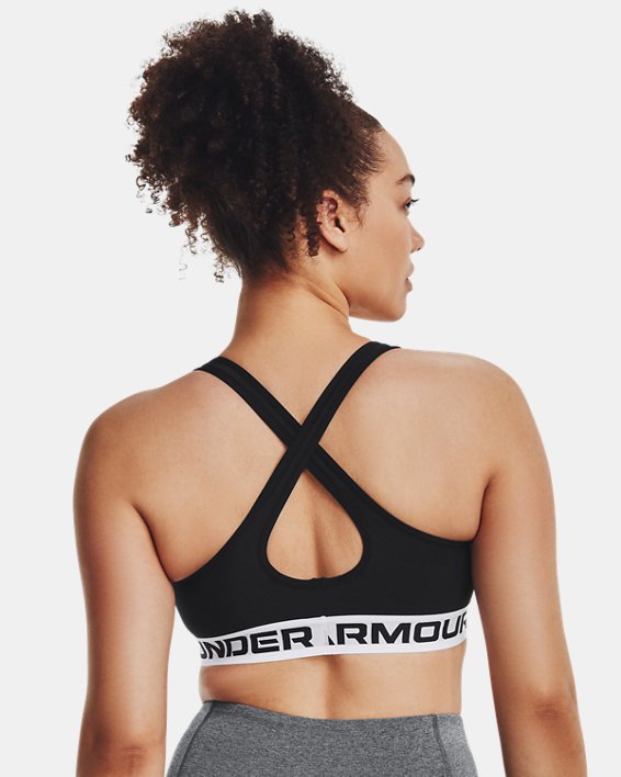 Bra Deportivo Armour® Mid Crossback para Mujer, Black, pdpMainDesktop image number 5